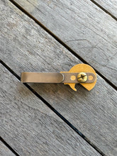 Titanium pocket clip with magnets and hub screw.